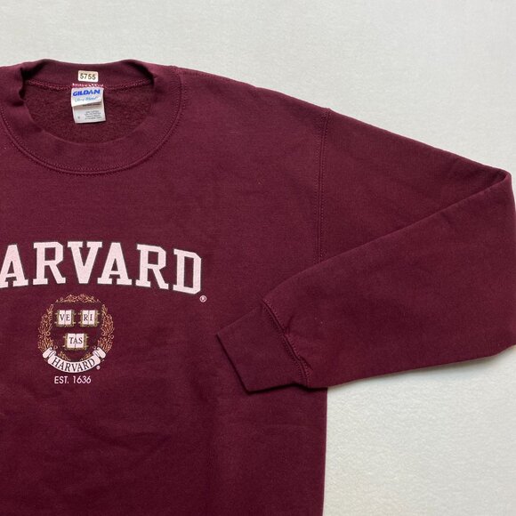 Harvard University Sweatshirt Men's S Burgundy Classic Logo Pullover - Picture 4 of 12